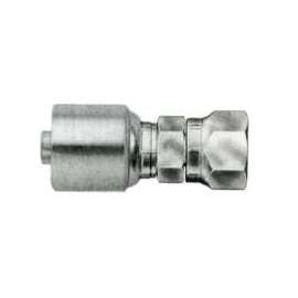 GATES MegaCrimp G25170-0606 Hose Coupling, 9/16-18, Crimp x JIC, Straight Angle, Steel, Zinc