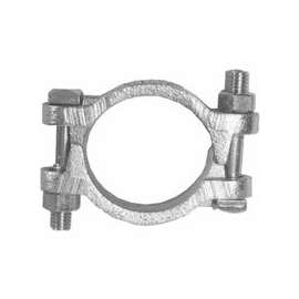Double Bolt Hose Clamps, 2 5/16"-2 5/8" Hose OD, Malleable Iron, 25/Bx