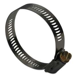 HS Series Worm Gear Clamp, 9/16 in to 1-1/16 in Hose OD, 1/2 in W, Stainless Steel, Chrome Zinc-Plated Steel