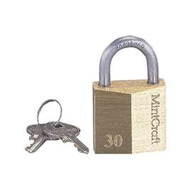 ProSource Padlock, Standard Shackle, 1/8 (3.2) in (mm) Dia Shackle, Steel Shackle