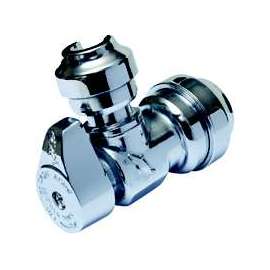 SharkBite 23048-0000LF Stop Valve, 1/2 x 1/4 in Connection, Compression, 200 psi Pressure, Brass Body