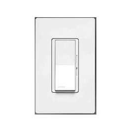 Lutron Diva DVW-603PH-WH Dimmer, 5 A, 120 V, 600 W, Incandescent Lamp, 3-Way, White