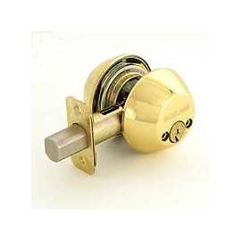Schlage B62N605 Entry Deadbolt, 1 Grade, Keyed Alike Key, Metal, Polished Brass, 2-3/8 x 2-3/4 in Backset, C, K4 Keyway