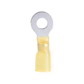 GB Xtreme AMT-108 Ring Terminal, 600 V, 12 to 10 AWG Wire, 1/4 in Stud, Nylon Insulation, Yellow