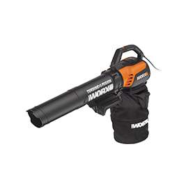 WORX TRIVAC WG512 Blower/Mulcher/Yard Vacuum, 12 A, 2-Speed, 600 cfm Air, Black/Orange