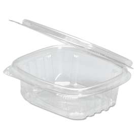 Clear Hinged Deli Container, 8oz, 5 3/8 x 4 1/2 x 1 1/2, 100/Bag, 2 Bags/Carton