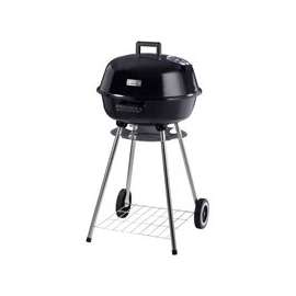 Omaha Charcoal Kettle Grill, 2-Grate, 247 sq-in Primary Cooking Surface, Black, Steel Body