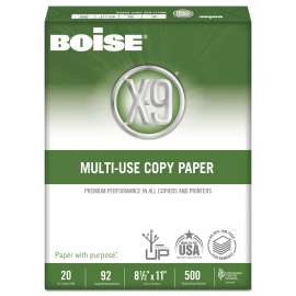 X-9 Multi-Use Copy Paper, 92 Bright, 20lb, 8.5 x 11, White, 500 Sheets/Ream, 5 Reams/Carton