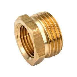 Anderson Metals 757480-1208 Hose Adapter, 3/4 x 1/2 in, MGH x FIP, Brass, For: Garden Hose