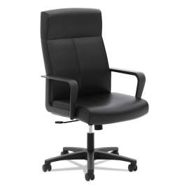 HON VL606 Stacking Guest Chair without Arms, Fabric Upholstery, 21.25" x 21" x 32.75", Charcoal Seat, Charcoal Back, Black Base