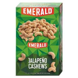 Snack Nuts, Jalapeno Cashews, 1.25 oz Tube, 12/Box
