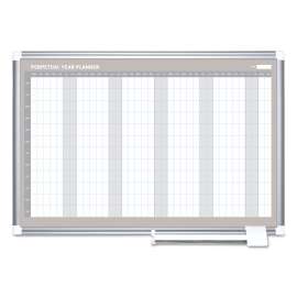 Perpetual Year Planner, 48x36, White/Silver,