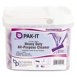 Heavy-Duty All-Purpose Cleaner, Pleasant Scent, 100 PAK-ITs/Tub, 4 Tubs/CT