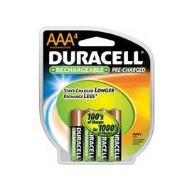Pre-Charged Rechargeable Battery, NiMH, AAA, 1.2V, 4 EA/PK
