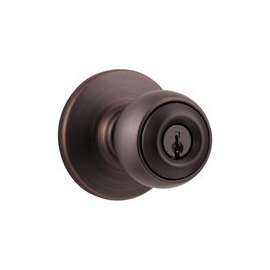 Kwikset 400P-11P RCAL Door Knob, 3 Grade, Keyed Different Key, Venetian Bronze, 2-3/8 to 2-3/4 in Backset, KW1 Keyway