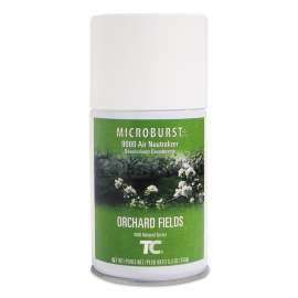TC Microburst 9000 Air Freshener Refill, Orchard Fields, 5.3 oz Aerosol, 4/Carton