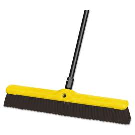 Heavy Duty Floor Sweep, 24" x 3", Maroon, Polypropylene, 12/Carton