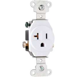 20A WHT HD SGL Outlet