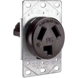 30A BLK Flush Outlet
