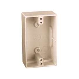Carlon 5070 IVORY Utility Box, Rectangular, 1-Gang, Ivory