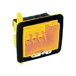 RACO 2002FBAR Vapor Barrier Box, 2-Gang, Polycarbonate, Yellow