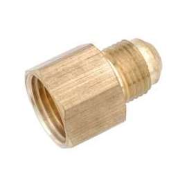 Anderson Metals 754046-1008 Tube Coupling, 5/8 x 1/2 in, Flare x FNPT, Brass