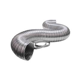 Lambro 3120UL Semi-Rigid Transition Duct Kit, 4 in, 8 ft L, Aluminum