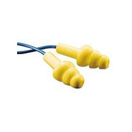 E-A-R Ultrafit Earplugs, Elastomeric Polymer, Yellow, Uncorded, Carrying Case