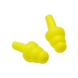 E-A-R Ultrafit Earplugs, Elastomeric Polymer, Yellow, Uncorded, Poly Bag