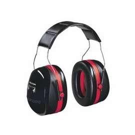 Optime 105 Earmuffs, 30 dB NRR, Black/Red, Over the Head
