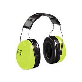 Optime 105 Earmuffs, 30 dB NRR, Hi-Viz Green, Over the Head