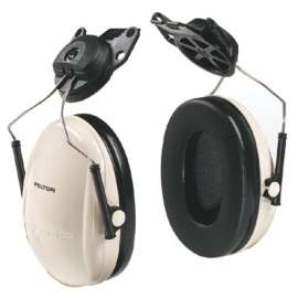 Optime 95 Earmuffs, 21 dB NRR, White/Black, Cap Attached