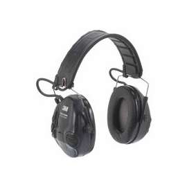 Peltor Tactical Sport Electronic Headsets, 20 dB NRR, Black, Over the Head