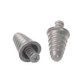 Next Skull Screws Earplugs, Polyurethane, Silver, Uncorded