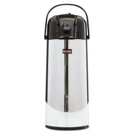 BUNN - Stainless Steel/Black 2.2 Liter Lever Action Coffee Airpot