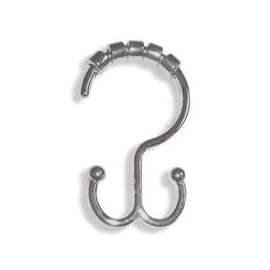 Zenna Home 96SS Roller Shower Curtain Hook, Steel/Zinc, Chrome