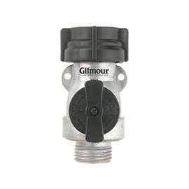 GILMOUR MFG 801074-1001 Single Shut-Off Valve, 3/4 in, Female x Male, 60 psi Pressure, Aluminum Body