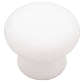1-1/4"WHT Cera RND Knob