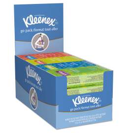 On The Go Packs Facial Tissues, 3-Ply, White, 16 Sheets/Pack, 12 Packs/Carton