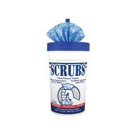 SCRUBS Hand Cleaner Towels, Wet Wipe Container