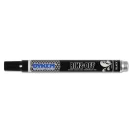 RINZ OFF Water Removable Temporary Markers, Black, Medium