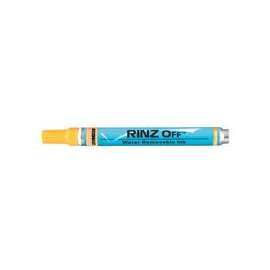 RINZ OFF Water Removable Temporary Markers, Yellow, Medium Tip