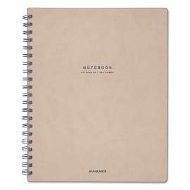 Collection Twinwire Notebook, 1 Subject, Wide/Legal Rule, Tan/Navy Blue Cover, 11 x 8.75, 80 Pages