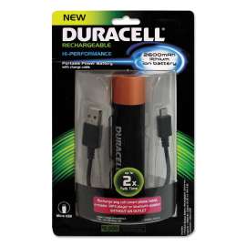 Portable Power Bank with Micro USB Cable, 2600 mAh, Red