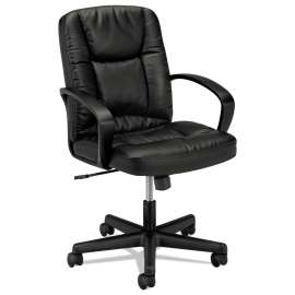 HON HVL303 Nesting Arm Chair, Black Seat/Black Back, Black Base