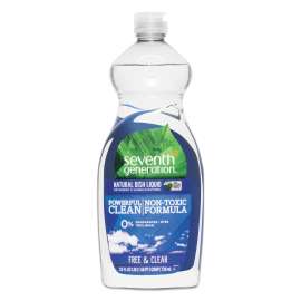 Natural Dishwashing Liquid, Free and Clear, 25 oz Bottle