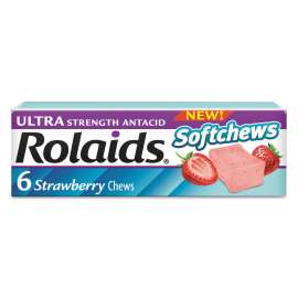 Ultra Strength Antacid Softchews, Strawberry, 6/Pack, 12 Packs/Box