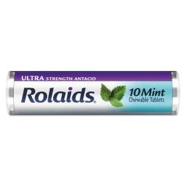 Ultra Strength Antacid Chewable Tablets, Mint, 10/Roll, 12 Roll/Box