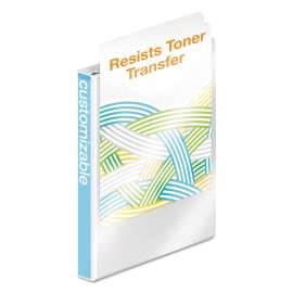 Heavy-Duty Round Ring View Binder with Extra-Durable Hinge, 3 Rings, 0.5" Capacity, 11 x 8.5, White