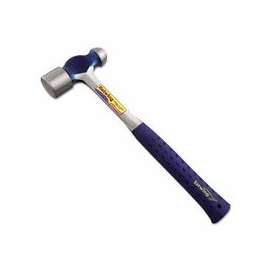 Ball Pein Hammer, Straight Nylon Vinyl Handle, 14 1/2 in, Steel 32 oz Head